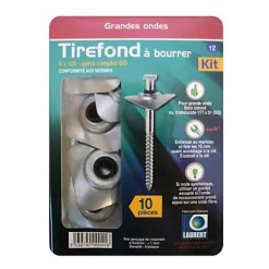 Castorama 10 Tirefonds à Bourrer 8x120 Avec Plaquette Profilée