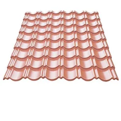 Castorama Plaque Métal Imitation Tuile Tuile R Originale Rouge Bacacier - 115 X 87 Cm (vendue à La Plaque)