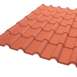 Castorama Plaque Pvc Imitation Tuile Romaine Renolit Tecno Imac La Romana Terre Cuite - 184 X 117 Cm