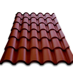 Castorama Plaque Pvc Imitation Tuile Ronde Renolit Tecno Imac 30 Coppi Terre Cuite - 184 X 98 Cm